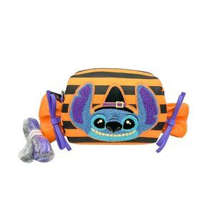 Loungefly Stitch Striped Halloween Crossbody Bag Orange and Black Purse